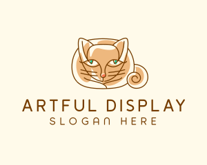 Siamese Cat Pet logo design