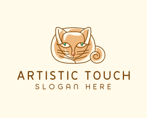 Siamese Cat Pet logo design