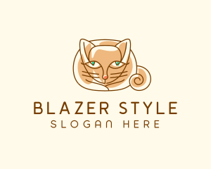 Siamese Cat Pet logo design