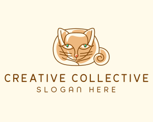 Siamese Cat Pet logo design