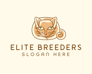 Siamese Cat Pet logo design