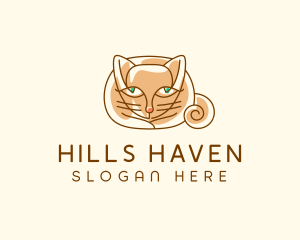 Siamese Cat Pet logo design