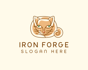 Siamese Cat Pet logo design