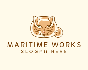 Siamese Cat Pet logo design