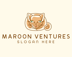 Siamese Cat Pet logo design