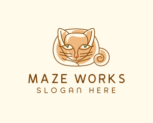 Siamese Cat Pet logo design