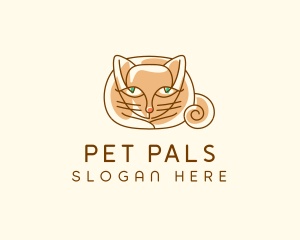 Siamese Cat Pet logo design