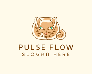 Siamese Cat Pet logo design