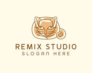 Siamese Cat Pet logo design