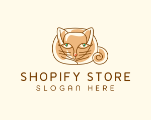 Siamese Cat Pet logo design