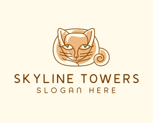 Siamese Cat Pet logo design