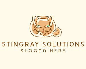 Siamese Cat Pet logo design