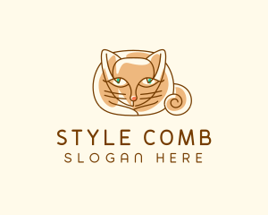 Siamese Cat Pet logo design