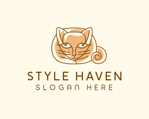 Siamese Cat Pet logo design