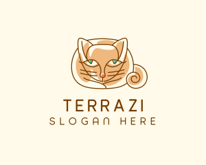 Siamese Cat Pet logo design