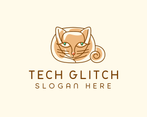 Siamese Cat Pet logo design