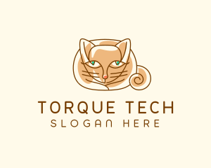 Siamese Cat Pet logo design