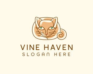 Siamese Cat Pet logo design