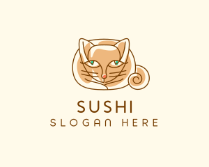 Siamese Cat Pet logo design