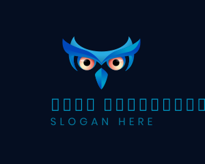Owl - Nocturnal Owl Eyes logo design