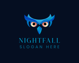 Nocturnal - Nocturnal Owl Eyes logo design