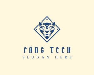 Fang - Brave Tiger Head logo design