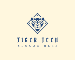 Brave Tiger Head logo design