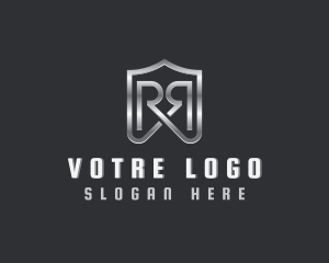 Construction - Shield Security Letter R logo design
