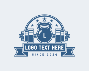 Excercise Equipment - Gym Workout Weightlifting logo design