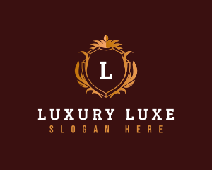 Luxury Crown Crest Shield logo design