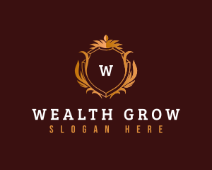 Luxury Crown Crest Shield logo design