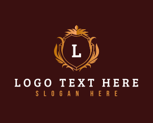 Luxurious - Luxury Crown Crest Shield logo design