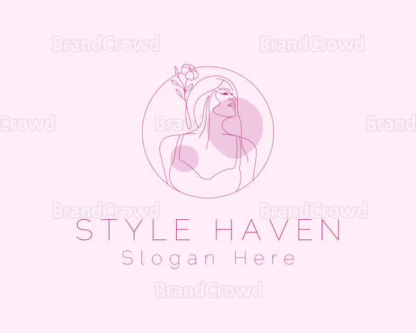 Wellness Beauty Woman Model Logo