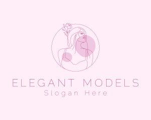 Modeling - Wellness Beauty Woman Model logo design