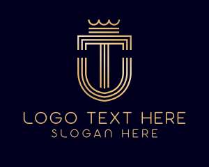 Insignia - Royal Insignia Shield Letter T logo design