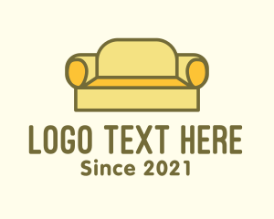 Home Theater - Yellow Sofa Couch logo design