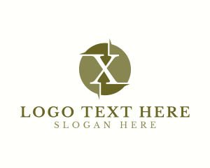 Roman Numeral - Generic Company Letter X logo design