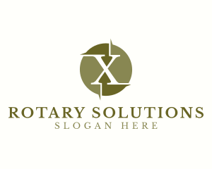 Rotary - Generic Company Letter X logo design