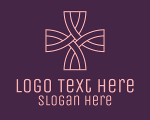 Drugstore - Pink Religious Cross logo design