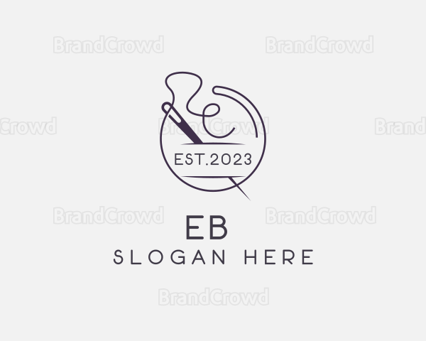 Fashion Tailoring Thread Needle Logo