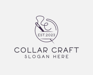 Fashion Tailoring Thread Needle logo design