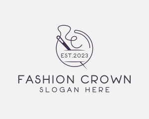 Fashion Tailoring Thread Needle logo design