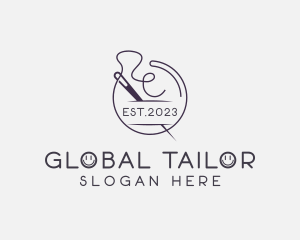 Fashion Tailoring Thread Needle logo design