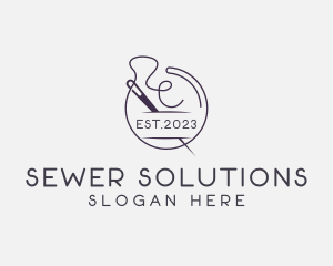 Sewer - Fashion Tailoring Thread Needle logo design