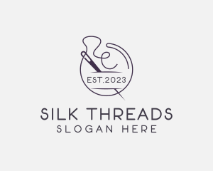 Fashion Tailoring Thread Needle logo design