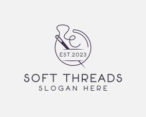 Fashion Tailoring Thread Needle logo design