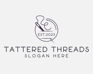 Fashion Tailoring Thread Needle logo design