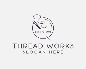 Fashion Tailoring Thread Needle logo design