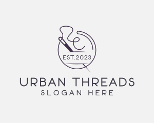 Fashion Tailoring Thread Needle logo design