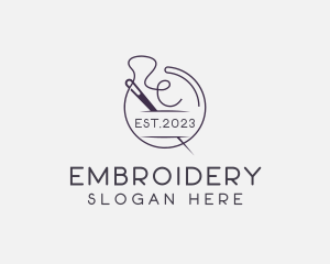 Fashion Tailoring Thread Needle logo design